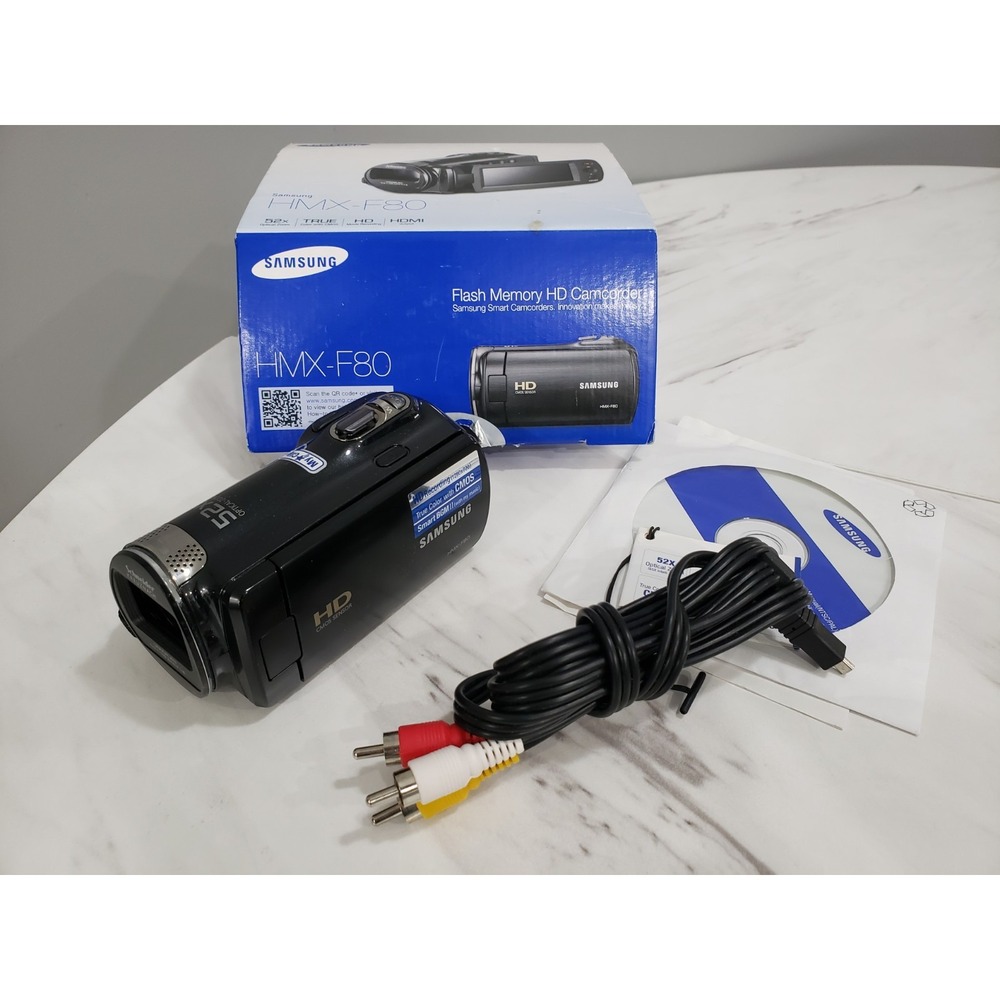 Tested Works Samsung HMX-F80 720p‎ Flash Memory HD Camcorder 52x